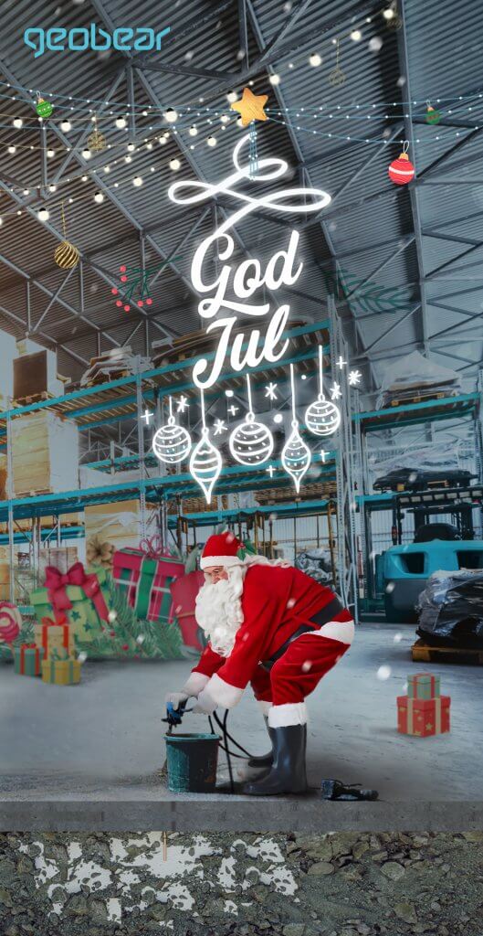Tomte som injekterar geopoymerer